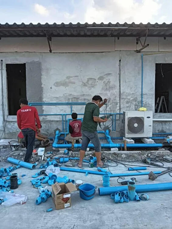 เดินระบบท่อน้ำทิ้ง งานจริงหน้างาน ภาพที่ 2